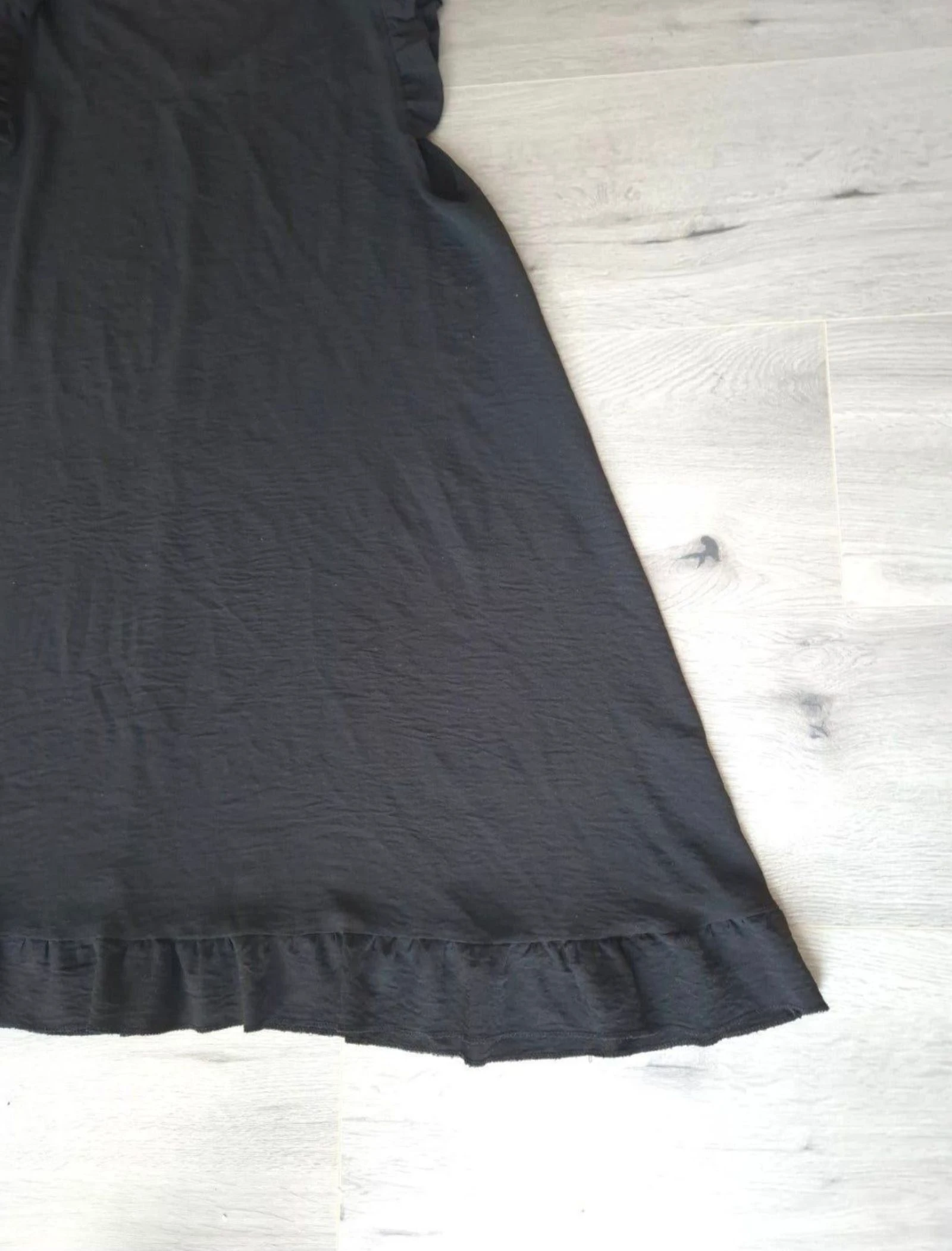 Zwarte Zomerjurk met Ruffles / Ruffles Schouders & Zomen 2XL  – photo 3